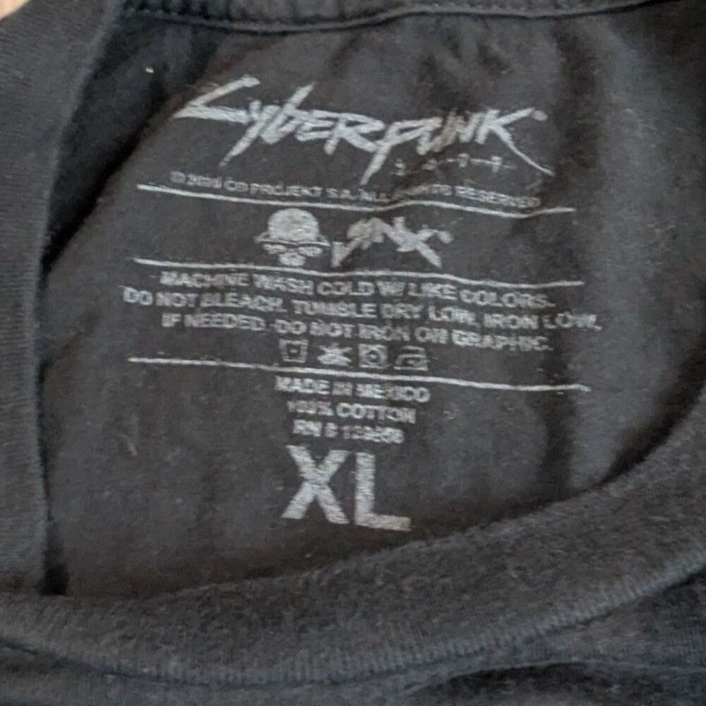 Cyberpunk 2077 Welcome To Night City Graphic T-Shirt Men's XL Black Video Game - Picture 6 of 9